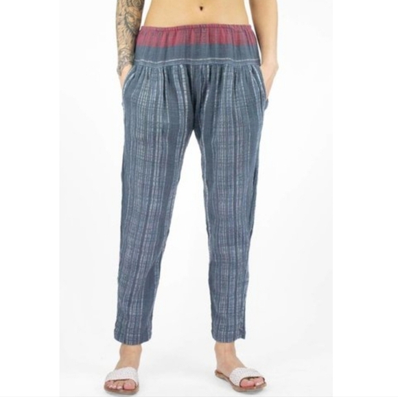Xirena Antibes Stripe Pascal Pants in Absinthe size Small 100% Cotton Gauze - Picture 1 of 16